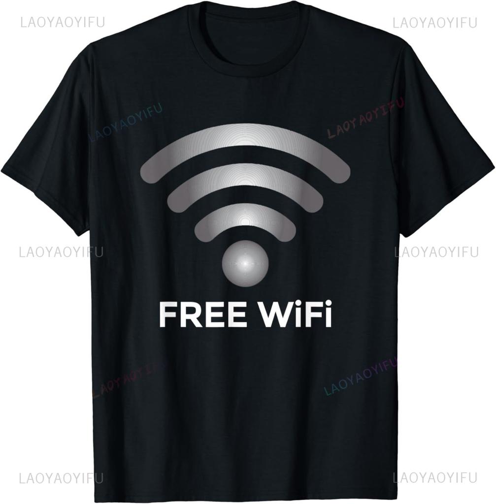 Funny Sarcasm Quote Mens Free WiFi Tshirt Math Equation Novelty Tee Men Clothing Printed Streetwear Graphic T Shirts