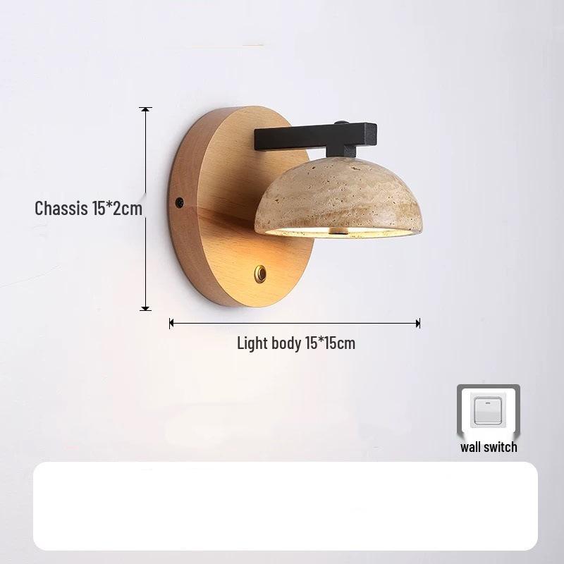 Wabi-Sabi Mid-Century Cream Wall Lamp for Bedroom or Living Room