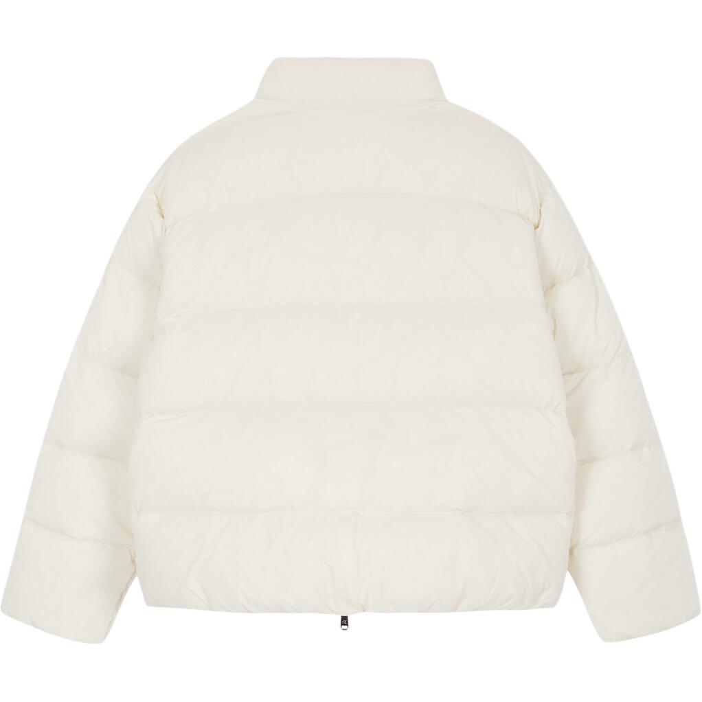 Calvin Klein Solid Color Loose Fit Stand Collar Zipper Down Long Sleeve Jacket Men Jacket White J400469YBI