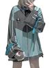 Sickly Long Size M [XHSUKADO] Zip-up Hoodie, Cute, Color-Changing, Coat, Sweatshirt, Top, Cute, Sleeve, Clothing, Subculture, Y2K, Shibuya, Harajuku,