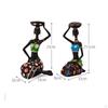 2 Pieces Candle Holder Figurines AfricanInfluenced Figurine with Resin Female Figure