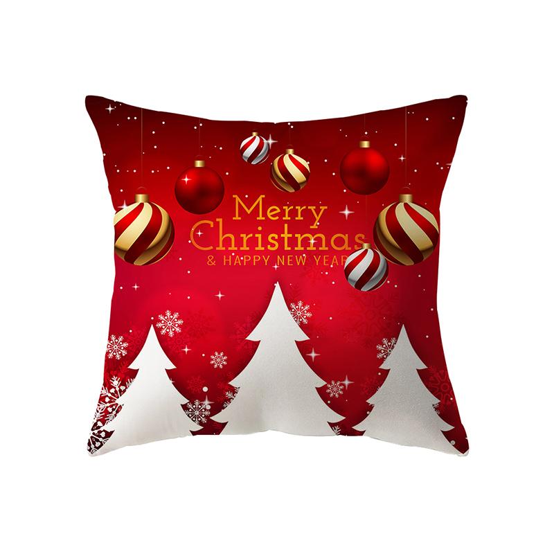 Christmas Tree Christmas Theme Decoration Printing Pattern Cushion Cover Home Living Room Sofa Decoration Pillow Pillow Cover