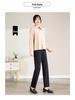 Year-Round Maternity Straight-Leg Suit Pants - Professional Plus Size with Velvet Option