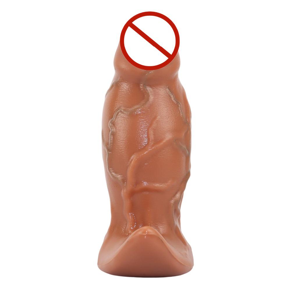 Realistic Wearable Silicone Dildo with Foreskin, Soft Veins, and Large Size for Men and Women