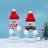 WTEMPO Snowman Mini Gift Jars with Lids Transparent Portable Christmas Party and Event Small Gifts Containers Creative DIY Plastic Empty Bottles