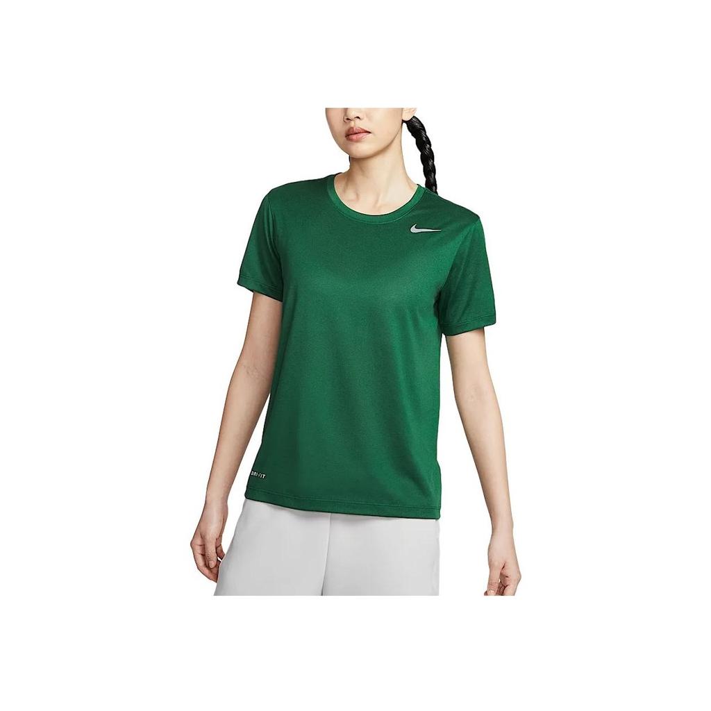 Nike Dri-Fit Team Legend Quick-Dry Comfortable Crew Neck Short Sleeve T-Shirt Women T-Shirts Canyon-Green IB8899-341