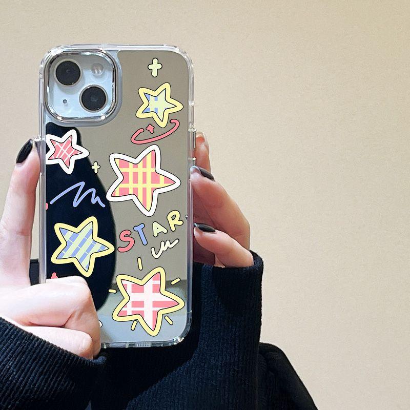 Japanese and Korean Girls Heart Stars for iPhone17promax Mobile Phone Case 16 Niche 14/13 Apple 15 All-inclusive