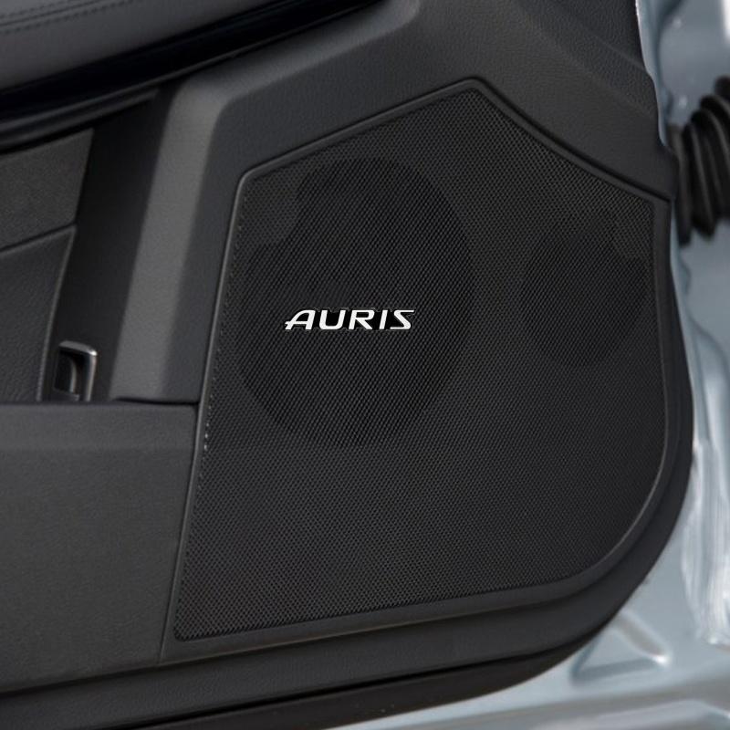 AACT1 Car Styling 4/10pcs 3D Aluminum Speaker Stereo Speaker Badge Emblem Sticker for Toyota Auris 2007 2008 2017 Accessories