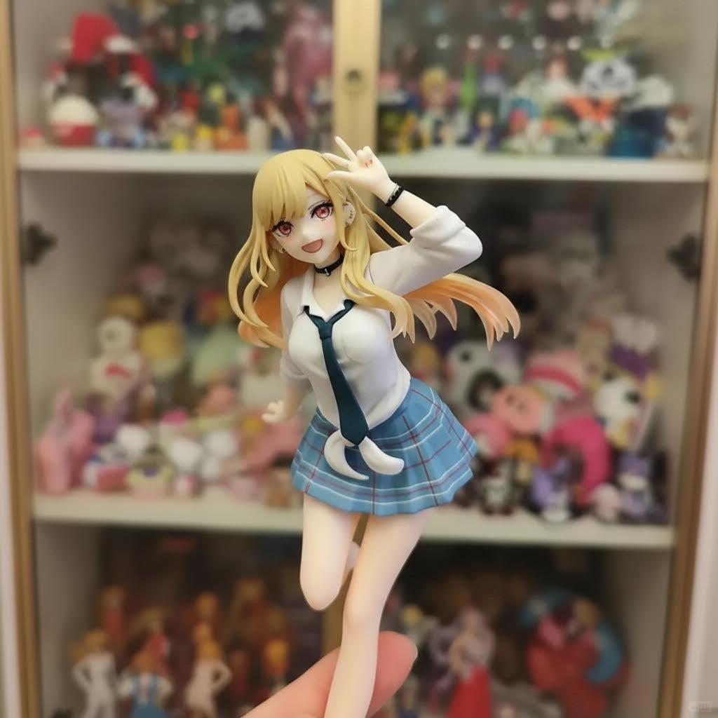 Original My Dress Up Darling Kitagawa Marin Figure School Uniform Dress Up Standing Model Toy Gift Action Figure For Kids Pvc