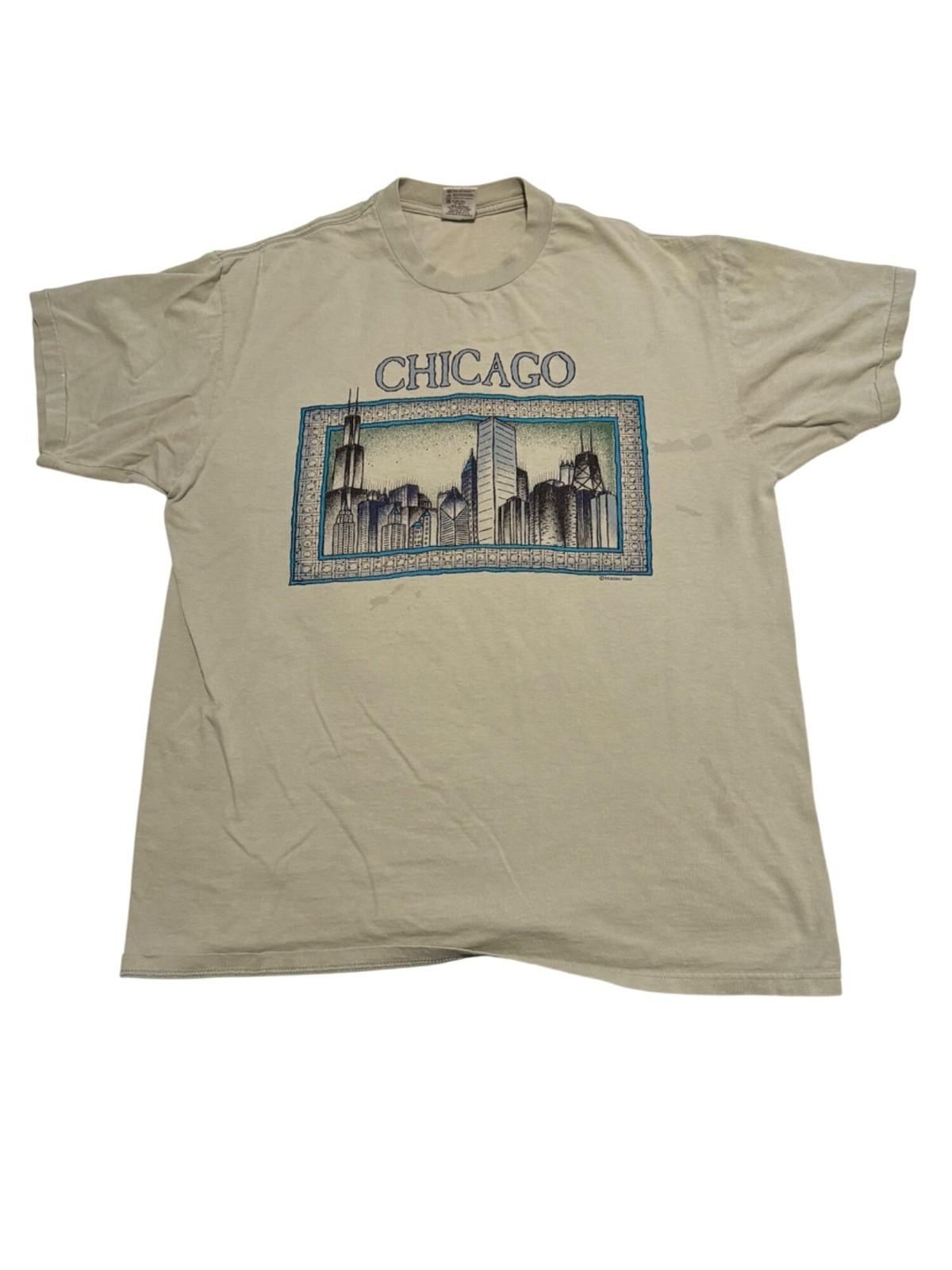 Anvil Men’s XL Chicago Souvenir Graphic T-Shirt Short Sleeve USA Travel Tee S