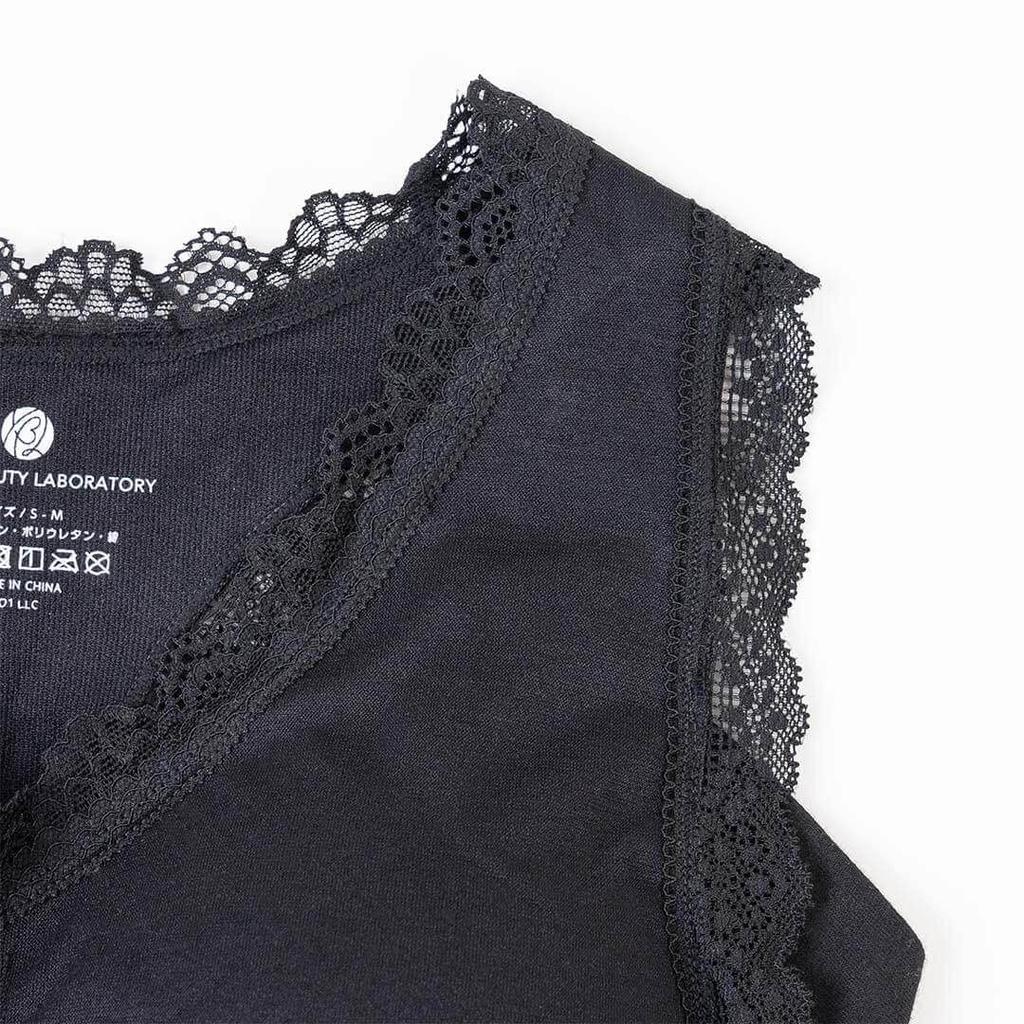 Glamorous Spats Glamorous Style Compression Innerwear Night Bra Top Bra Top Night Bra with Cups Black [Official] All-in-One (1, S-M)