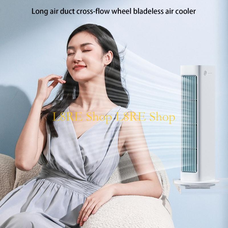 L8RE Bladeless Tower Fan with Remote Control USB Charging Desk Air-conditioning Fan