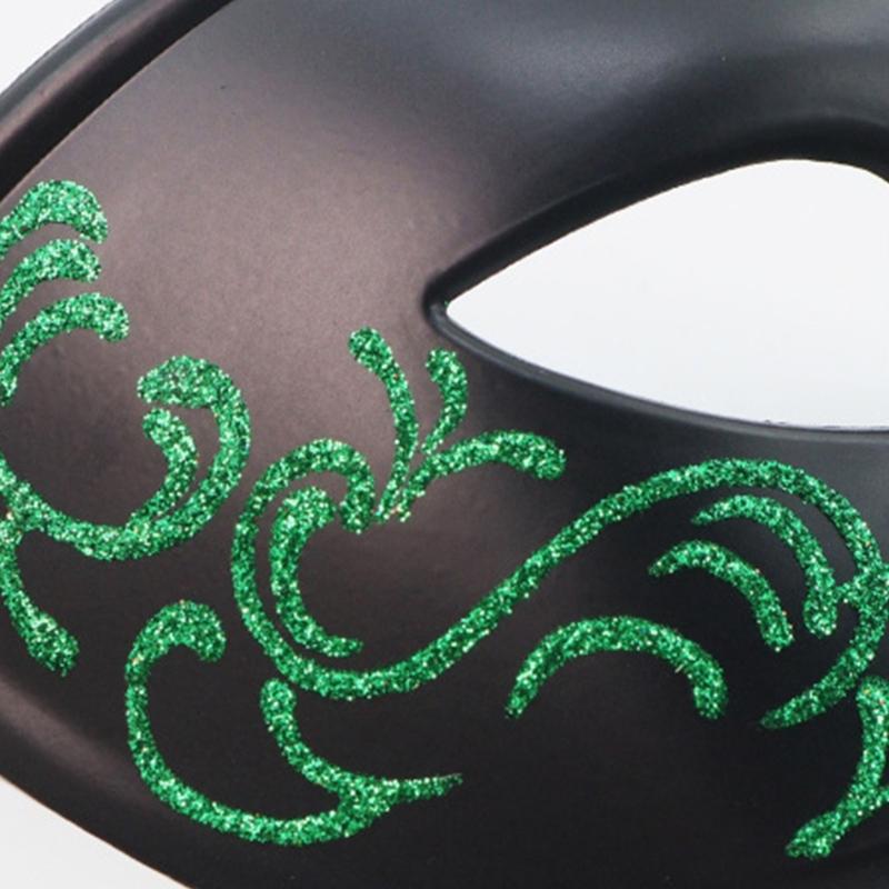 Venezianischer Stil Handbemalte Halbmaske für Kostümpartys Leichter, langlebiger Kunststoff Bequeme Passform Wiederverwendbares Rollenspiel-Accessoire