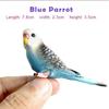 Miniature Parrot Statue PVC Bird Figurine for Home Garden Decoration Crafts Animal Decor Mini Model