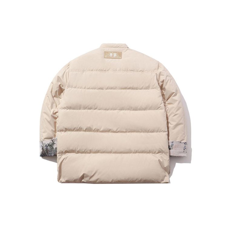 Li Ning X Palace Museum Baoyun Building Collaboration Warm Windproof Down Jacket Men Outerwear Oyster-Gray AYMP323-1