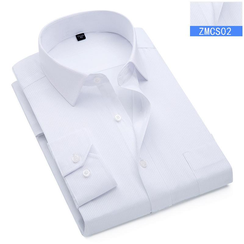 Чоловіча офіційна синьо-біла повсякденна сорочка з довгими рукавами в смужку