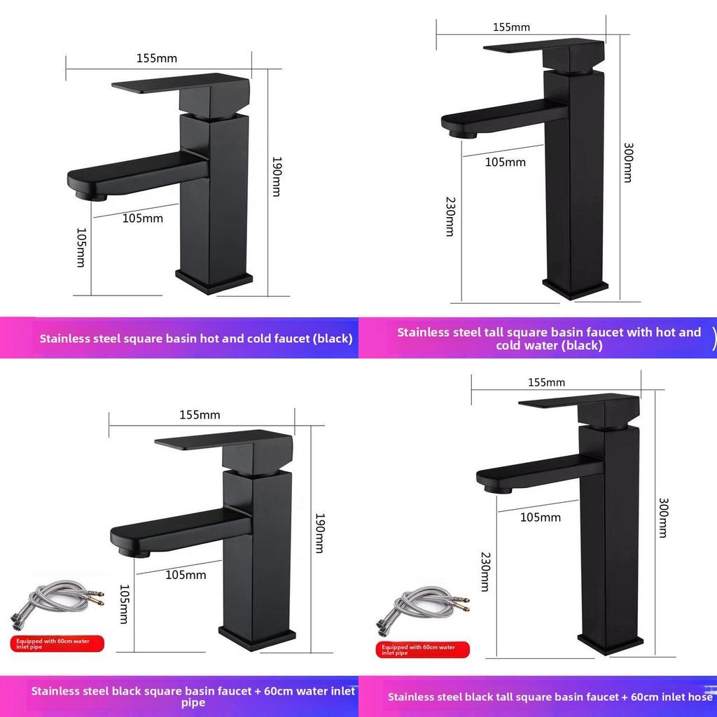 Stainless Steel Bathroom Sink Faucet For Home Use