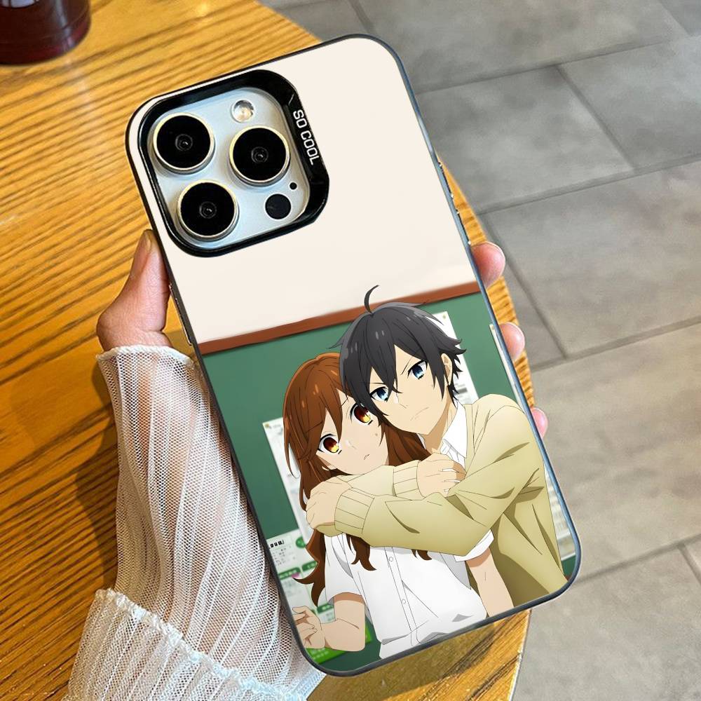 Для пары Аниме H-HoriMiya Печатный Чехол для Телефона Для iPhone 16 17 15 14 12 13 Pro Max Черный Конфетный Матовый Ударопрочный Чехол iPhone16promax