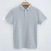230g Double-sided Cotton Air Layer Shirt Collar Polo Shirt Men Short-sleeved T-shirt Solid Color Business Men's Polo Shirt