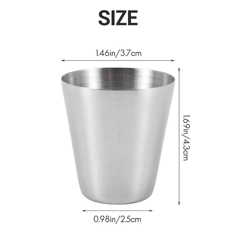 1pc Outdoor Practical Travel Stainless Steel Cups Mini Set Glasses For Whisky Wine With Case Portable Drinkware 30ml