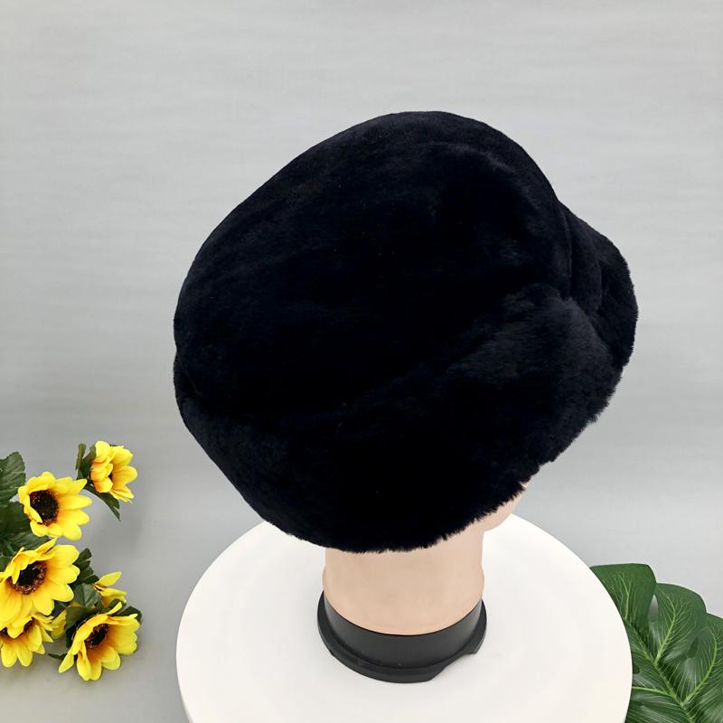 Warmer Hut Herren Schafsleder Mode Dick Gentleman Krempe Hut Outdoor Pelzmützen