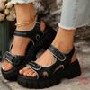Fashion Women Sandals Plus Size Solid Color Platform Shoes Women Fashion Back Strap Open Toe Sandals Woman Summer Thick Bottom Sandalias