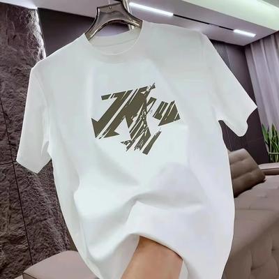 Summer New Fashion Trend Unisexs RoundNeck ShortSleeved TShirt Trendy Casual Print Versatile Top Daily Commuting Clothing