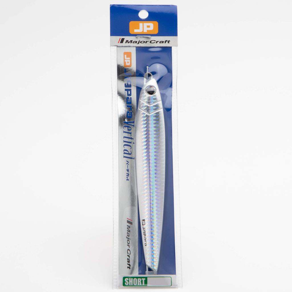 Major Craft Metal Jigpara Vertical JPV 200 Lure Jig, Short, 200g, Silver, #8