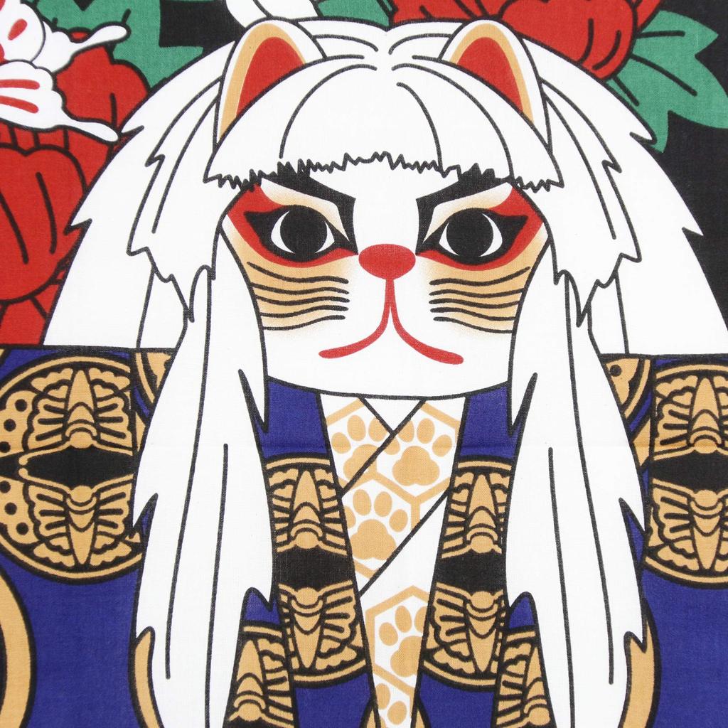 Hand Towel Lion T31 Maneki-neko (beckoning Cat) [Kabuki Dance]