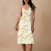 Women's Spaghetti Strap Backless Bow Loose Casual Beach Holiday Dress Sundress