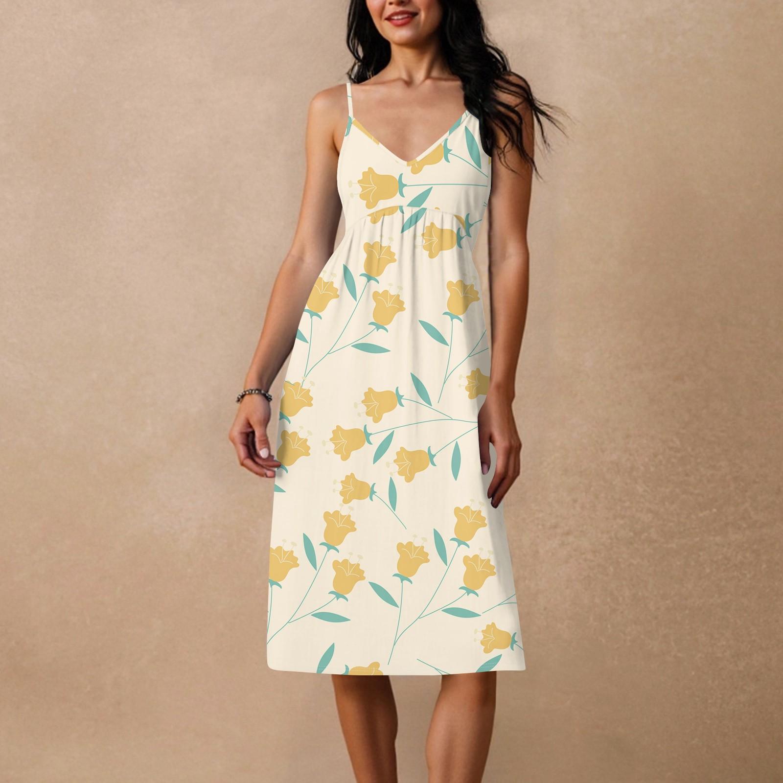 

Женское свободное повседневное пляжное праздничное платье-сарафан на тонких бретельках с открытой спиной и бантом XL