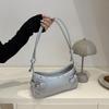 Yogodlns Retro Studded Faux Leather Shoulder Bag with Buckle Detail, Multi-Color for Daily Use Shopping Dating, Commuting and Short Trips