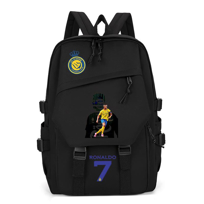 Football Star Ronaldo Surrounding Cr7 Printing Student Schoolbag Trend Backpack To Reduce The Burden And Large Capacity