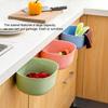 2 Pcs Kitchen Hanging Trash Can Door Buckle Garbage Basin Oval Shape Organizer Storage Large Sink Clutter Collection Basket