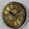 Vintage Uhr Handgefertigte Holz- und Messing-Wanduhr / 10 Zoll (25 Cm'S) / Reines Messing/Handgehämmerte Kunst/Antikes Finish, Analog