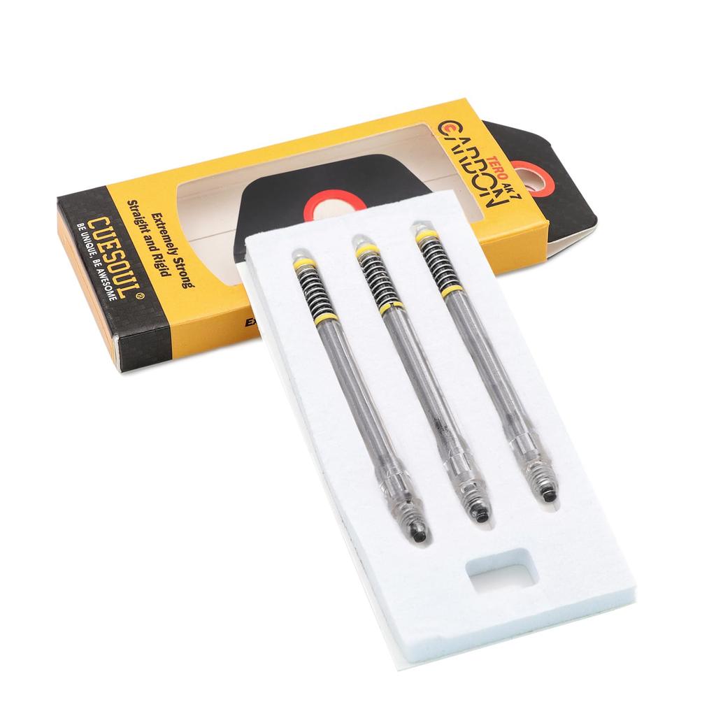 CUESOUL TERO System AK7 Carbon Dart Shaft with Telescopic Set of 3 A/B(S)/C/D(M)/E/F(L)/G/H Built-in Shaft, (CS-AK7+1TH53)