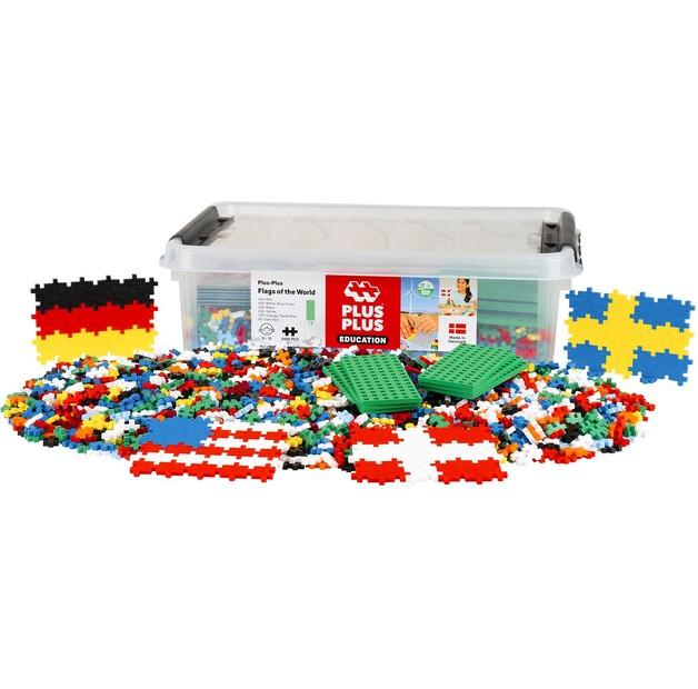 Конструктор блочный Plus Plus Флаги Мира, 2400 деталей