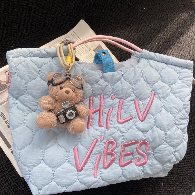 Original Camera Bear Pendant Keychain - Plush Doll Figurine Charm Gift