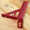 Multiple Angles Measuring Ruler Aluminum Woodworking Square,Angles from 22.5° to 90° Layout Tool for Carpentry
