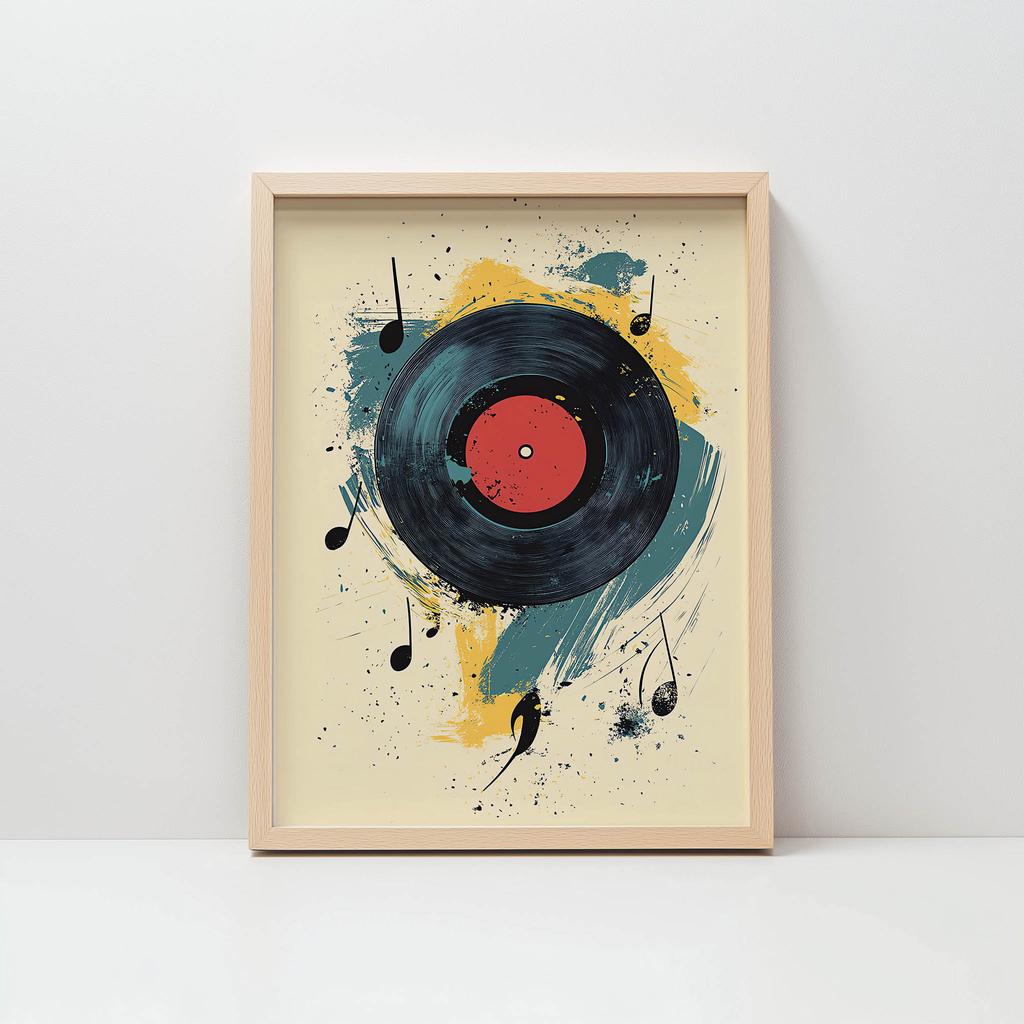 Poster Melodie des Chaos Poster Melodie des Chaos, 40X50 Cm, Aluminiumrahmen Schwarz, Mattes Papier 230 Gsm