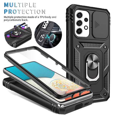 For Samsung Galaxy A52 4G 5G A52s Case Full Protect Armor Shockproof Back Cover for SumsungA52s A 52 Slide Lens Ring Stand Funda