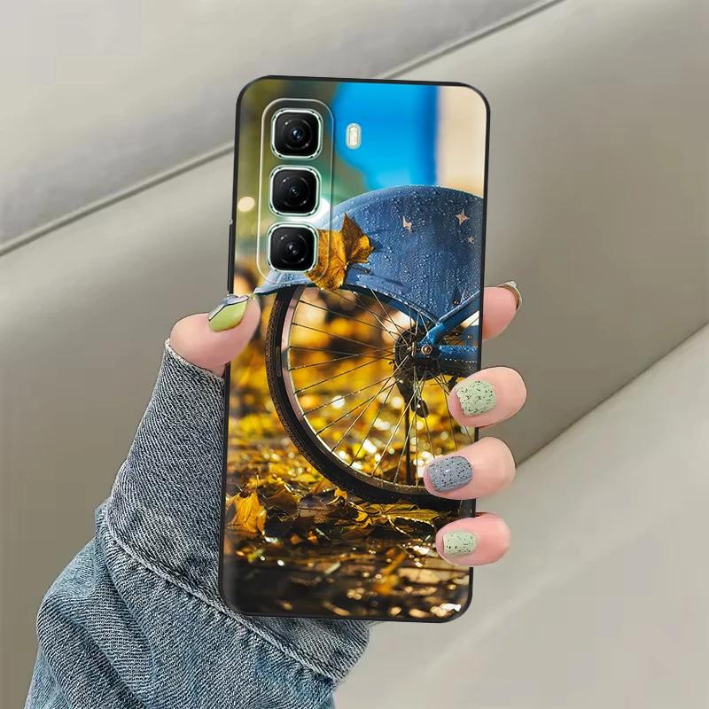 For Infinix Hot 50 5G Phone Case Heart Flower Soft Liquid Silicon Cover For Infinix Hot 50 Pro Plus Cases hot50 Protection Shell