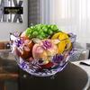 Flavinmci European Rose Crystal Glass Fruit Plate