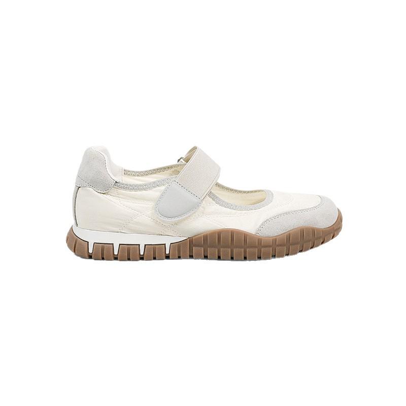 Sheepskin Mary Jane runaway breathable Velcro ballet Mary Jane single shoes women's 2025 summer new sandals outer wear
