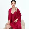 New 100% Mulberry Silk Comfortable and Fashionable Lace High-End Home Wear Sleepwear Women's Silk Nightgown Single Robe