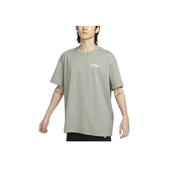 

Nike Спортивная футболка с буквенным принтом в рубчик с круглым вырезом, мужские топы темно-грязно-серого цвета HJ6544-053 XXL