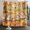 Jungle Animals Theme Bathroom Shower Curtain Deer Elephant Raccoon Decoration Waterproof Bathroom Polyester Curtain With Hooks