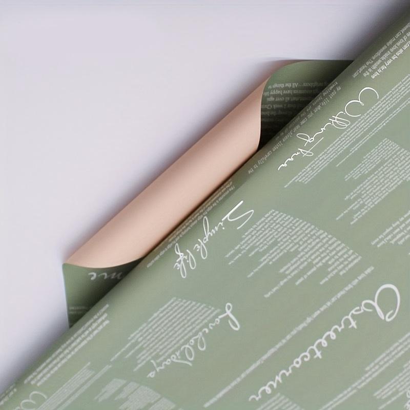 20pcs/Pack Letter Print Double-sided Flower Wrapping Paper Flower Bouquet DIY Packaging Material Flower Bouquet