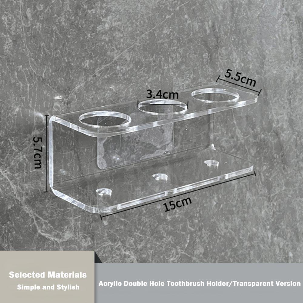 Acrylic Electric Toothbrush Holder 2/3/4 Holes Wall Mounted Toothpaste Storage Rack Toothbrush Stand Bathroom Accessories