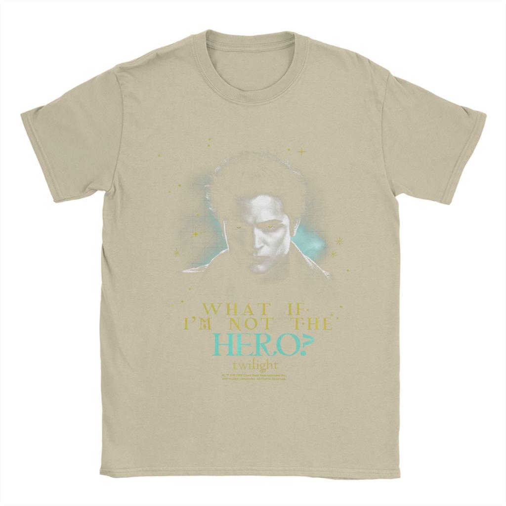 Unisex Twilight Edward Photo What If Im Not the Hero Quote Movie TShirts Cotton Clothing Short Sleeve TShirt O Neck Tshirt